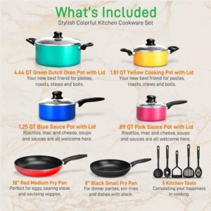 Goodful Cookware Set with Premium Non-Stick Coating, Dishwasher
