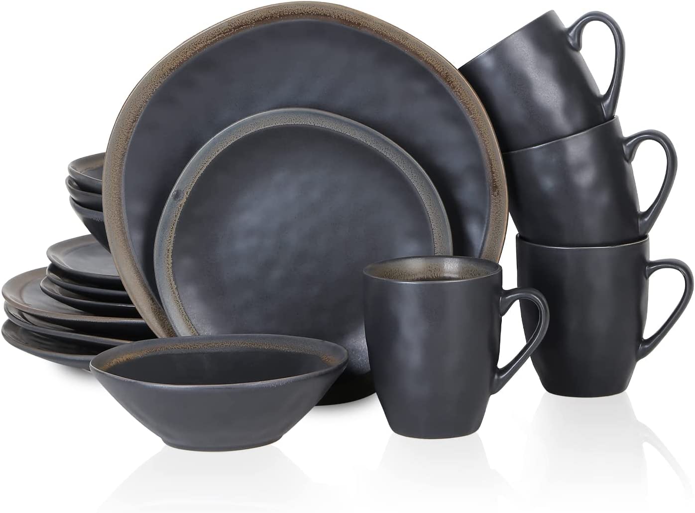 Stone Lain Serafina Stoneware 16-piece Round Dinnerware Set, Grey – Premium  Distributors
